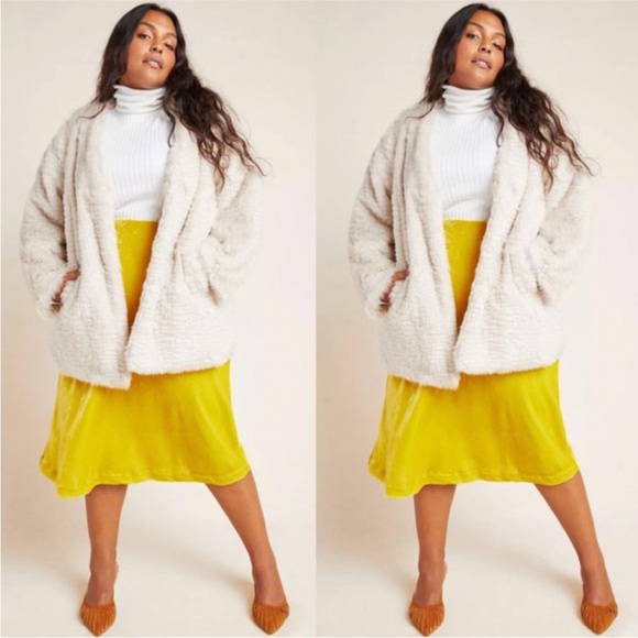 Anthropologie Jackets & Blazers - NWT Fur by Urf for Anthropologie Noemi Faux Fur Coat Size 2X